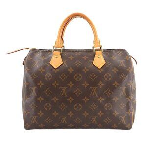 LOUIS VUITTON Monogram Speedy 30 Hand Bag Brown M41108 Purse 90290815